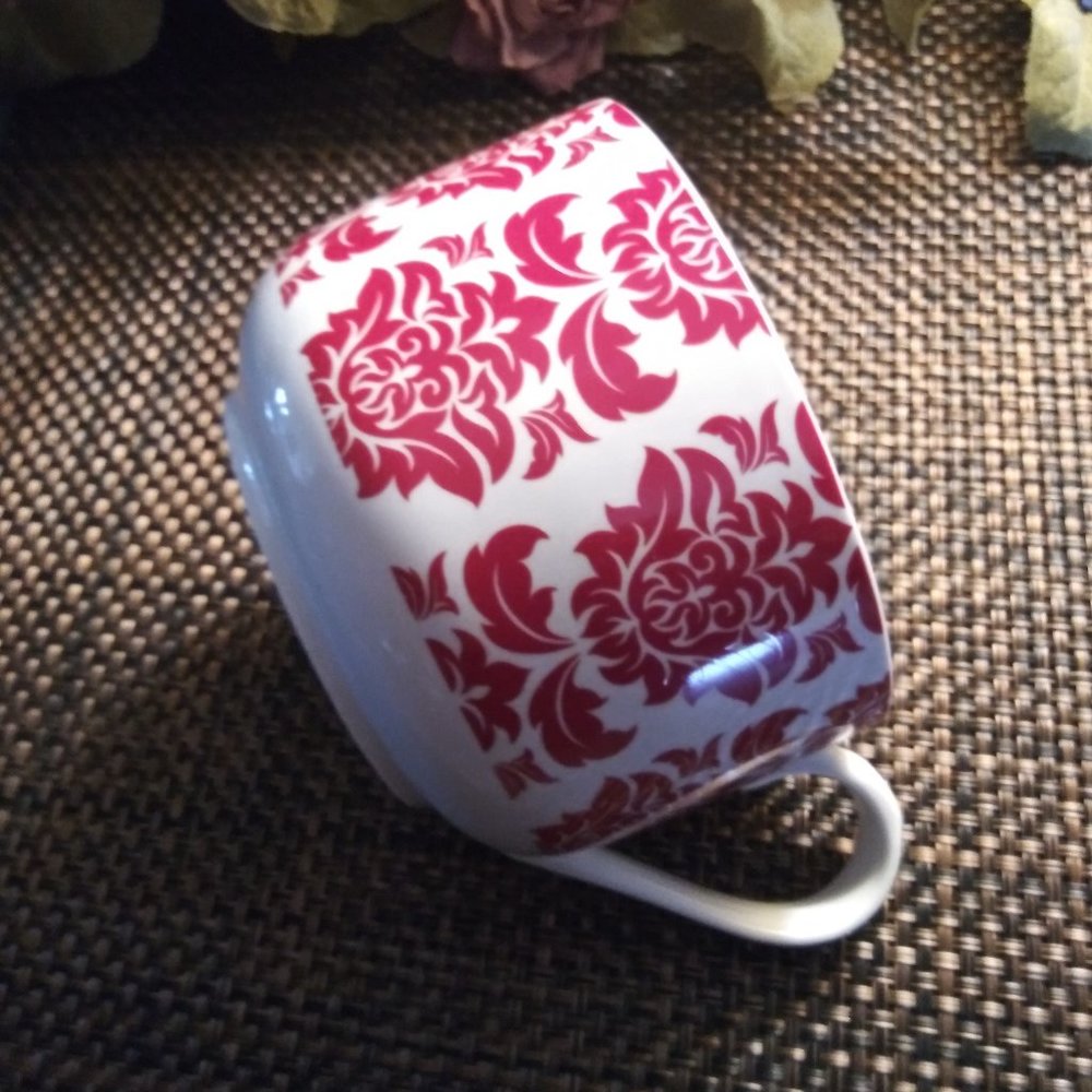 Large Soup or Cereal Mug by Ciroa Red & White
